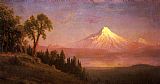 Albert Bierstadt Canvas Paintings - Mount St. Helens, Columbia River, Oregon